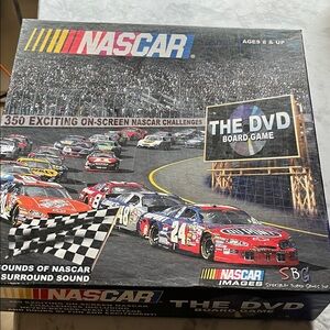 Nascar DVD Board Game with Red and Blue Cars